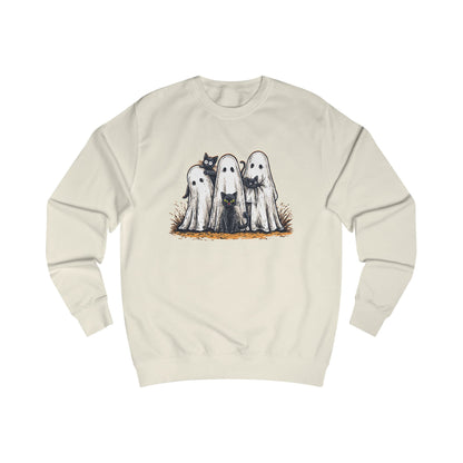 Cute Spooky Halloween Cat Lover Ghost  Unisex Sweatshirt