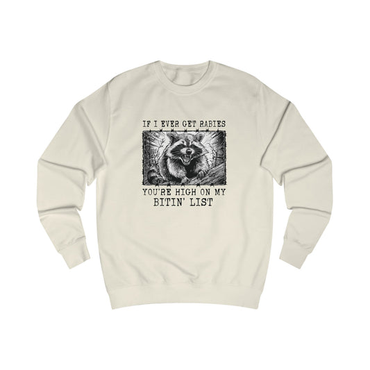 Humorous Raccoon Unisex Sweatshirt - Funny Gift for Animal Lovers, Raccoon Lover Gift, Cozy Sweatshirt, Holiday Gift, Casual Wear