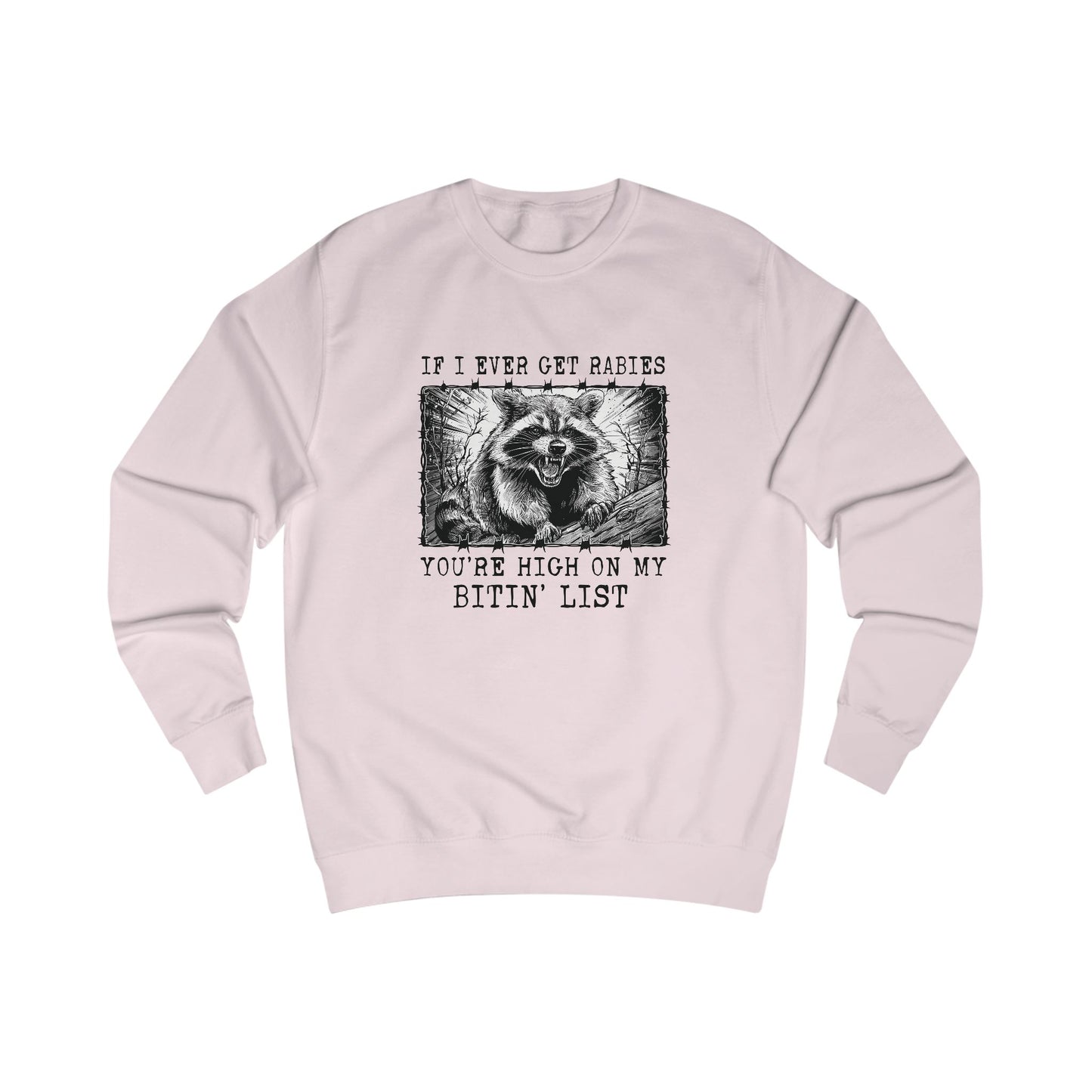 Humorous Raccoon Unisex Sweatshirt - Funny Gift for Animal Lovers, Raccoon Lover Gift, Cozy Sweatshirt, Holiday Gift, Casual Wear
