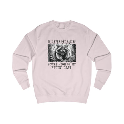 Humorous Raccoon Unisex Sweatshirt - Funny Gift for Animal Lovers, Raccoon Lover Gift, Cozy Sweatshirt, Holiday Gift, Casual Wear