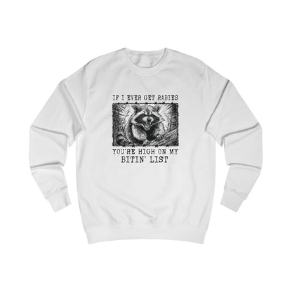 Humorous Raccoon Unisex Sweatshirt - Funny Gift for Animal Lovers, Raccoon Lover Gift, Cozy Sweatshirt, Holiday Gift, Casual Wear