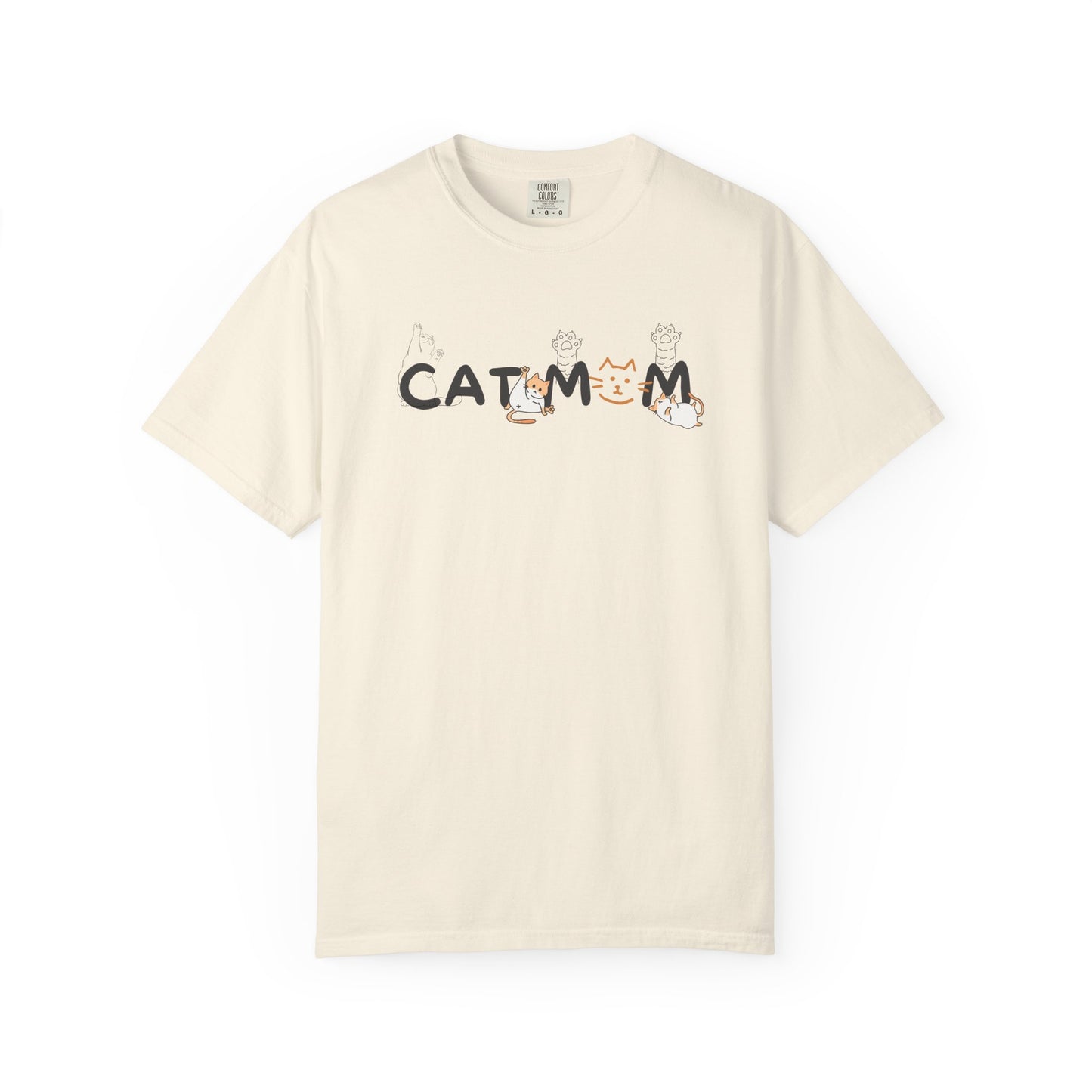 Cute Minimalist Graphic Cat Mom Comfort Colors T-shirt