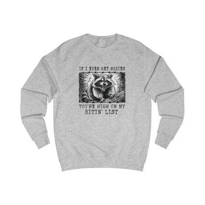 Humorous Raccoon Unisex Sweatshirt - Funny Gift for Animal Lovers, Raccoon Lover Gift, Cozy Sweatshirt, Holiday Gift, Casual Wear