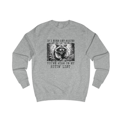 Humorous Raccoon Unisex Sweatshirt - Funny Gift for Animal Lovers, Raccoon Lover Gift, Cozy Sweatshirt, Holiday Gift, Casual Wear
