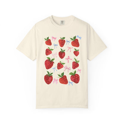 Strawberry Fields Unisex T-Shirt, Cute Summer Tee, Gift for Her, Eco-Friendly Apparel, Casual Wear, Berry Themed Fashion
