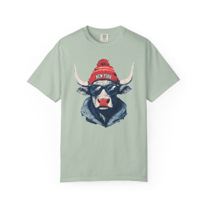 Football Spirit Animal Mascot Graphic T-shirt, Unisex Tee with New York Football team, Trendy Casual Wear, Gift for Him/Her