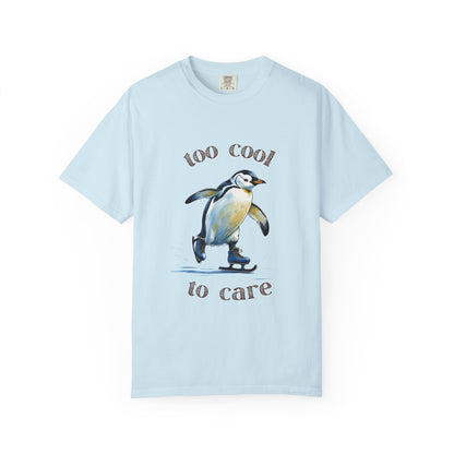 Cool Penguin Graphic T-Shirt, Unisex Casual Tee, Funny Gift, Ice Skating Humor, Perfect for Birthdays & Holidays