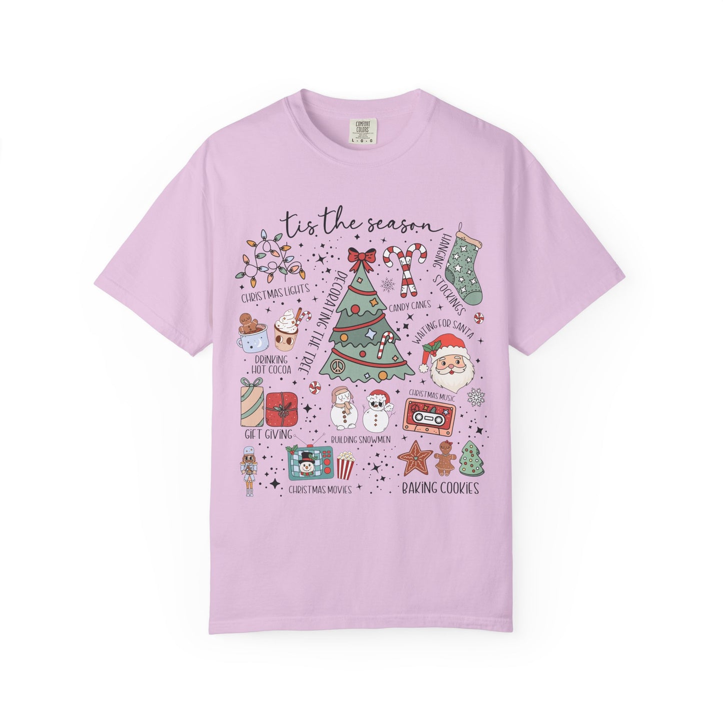 Festive Christmas Doddle Graphic T-Shirt for Holiday Cheer, Unisex Christmas Tee, Gift for Him/Her, Cozy Seasonal Look, Perfect for Winter Celebrations