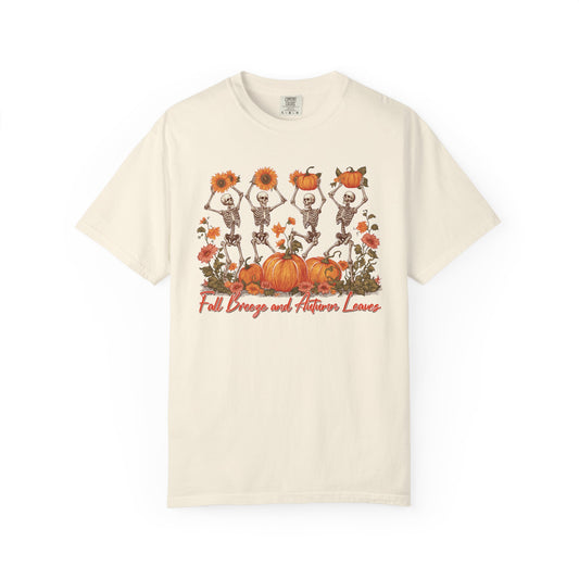 Fall Vibes Skeleton Pumpkin Comfort Colors Garment-dyed 100% cotton T-Shirt
