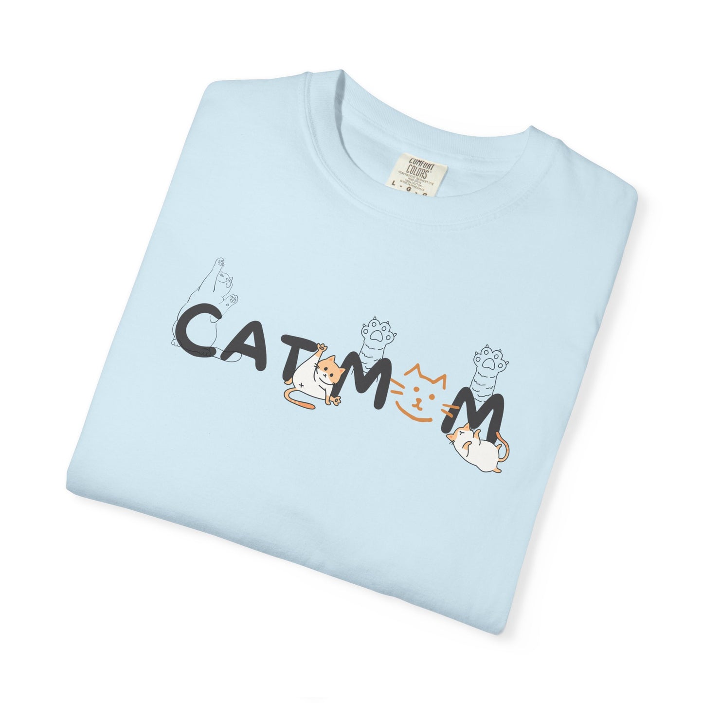 Cute Minimalist Graphic Cat Mom Comfort Colors T-shirt