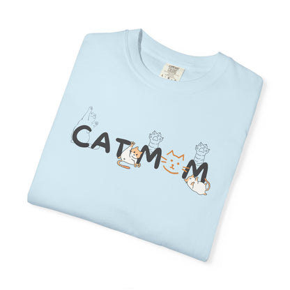 Cute Minimalist Graphic Cat Mom Comfort Colors T-shirt