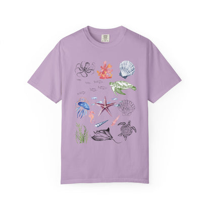 Ocean Life T-Shirt, Beach Theme Shirt, Casual Sea Creature Top, Unisex Summer Tee, Eco-Friendly Gift Idea