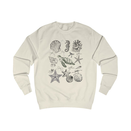 Coastal Shells Unisex Sweatshirt - Beach Lover's Gift, Casual Wear, Ocean Theme Apparel, Summer Wardrobe Essential, Nautical Style