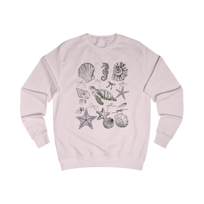 Coastal Shells Unisex Sweatshirt - Beach Lover's Gift, Casual Wear, Ocean Theme Apparel, Summer Wardrobe Essential, Nautical Style