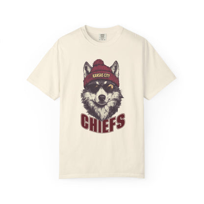 Kansas City Chiefs Football Wolf Spirit Animal Mascot T-Shirt, Unisex Football SeasonnTee, Wolf Design, Cool Graphic Shirt, Gift for Sprit Animal Lovers, Casualwear
