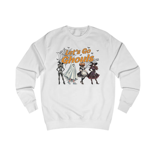 Halloween Unisex Sweatshirt - "Let's Go, Ghouls!" Cozy Casual Wear for Fall Parties, Trick-or-Treating, Spooky Season