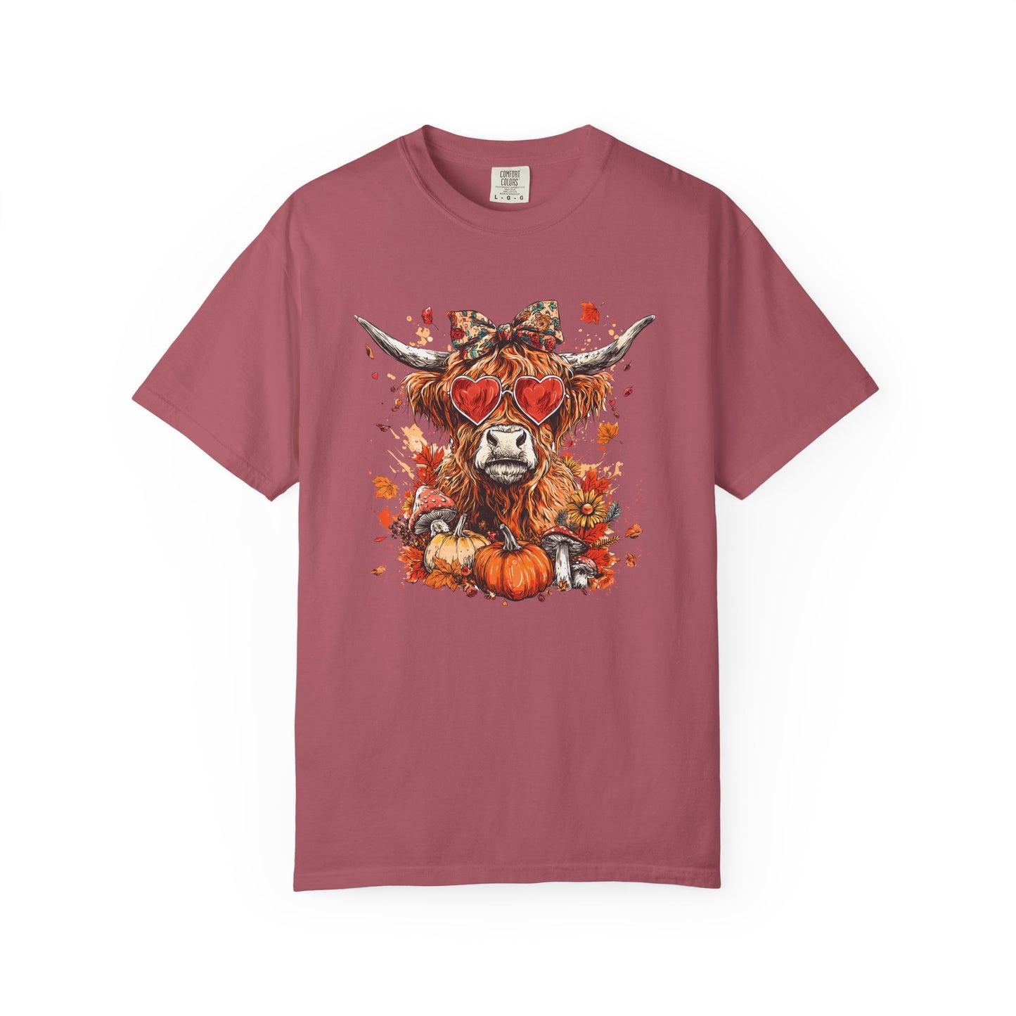 Autumn Highland Cow T-Shirt, Cute Fall Shirt, Unisex Graphic Tee, Harvest Gift, Cozy Sweatshirt Alternative