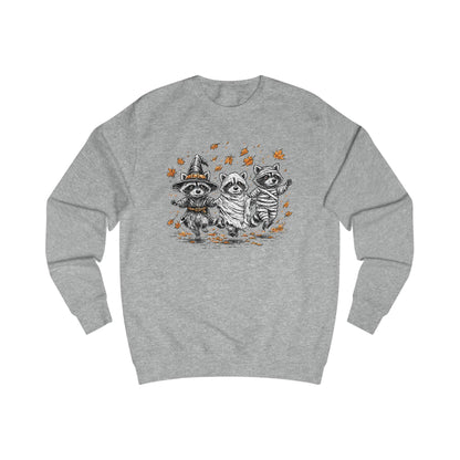 Autumn Whimsical Adorable Halloween Raccoons Unisex Sweatshirt
