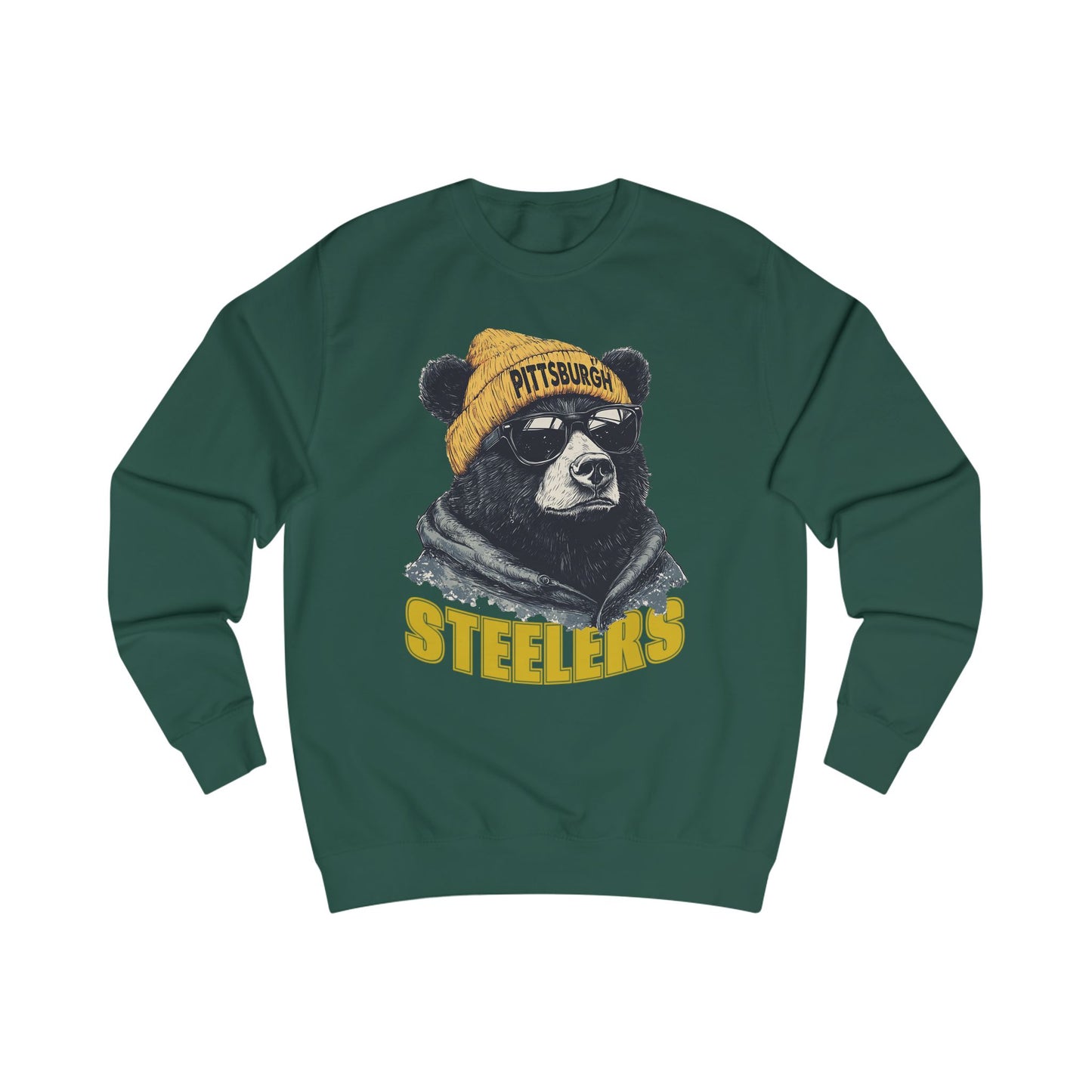 Pittsburgh Steelers Spirit Animal Mascot Bear Unisex Sweatshirt - Cozy Sports Apparel and Gift for Fans