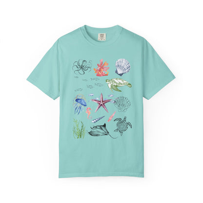 Ocean Life T-Shirt, Beach Theme Shirt, Casual Sea Creature Top, Unisex Summer Tee, Eco-Friendly Gift Idea