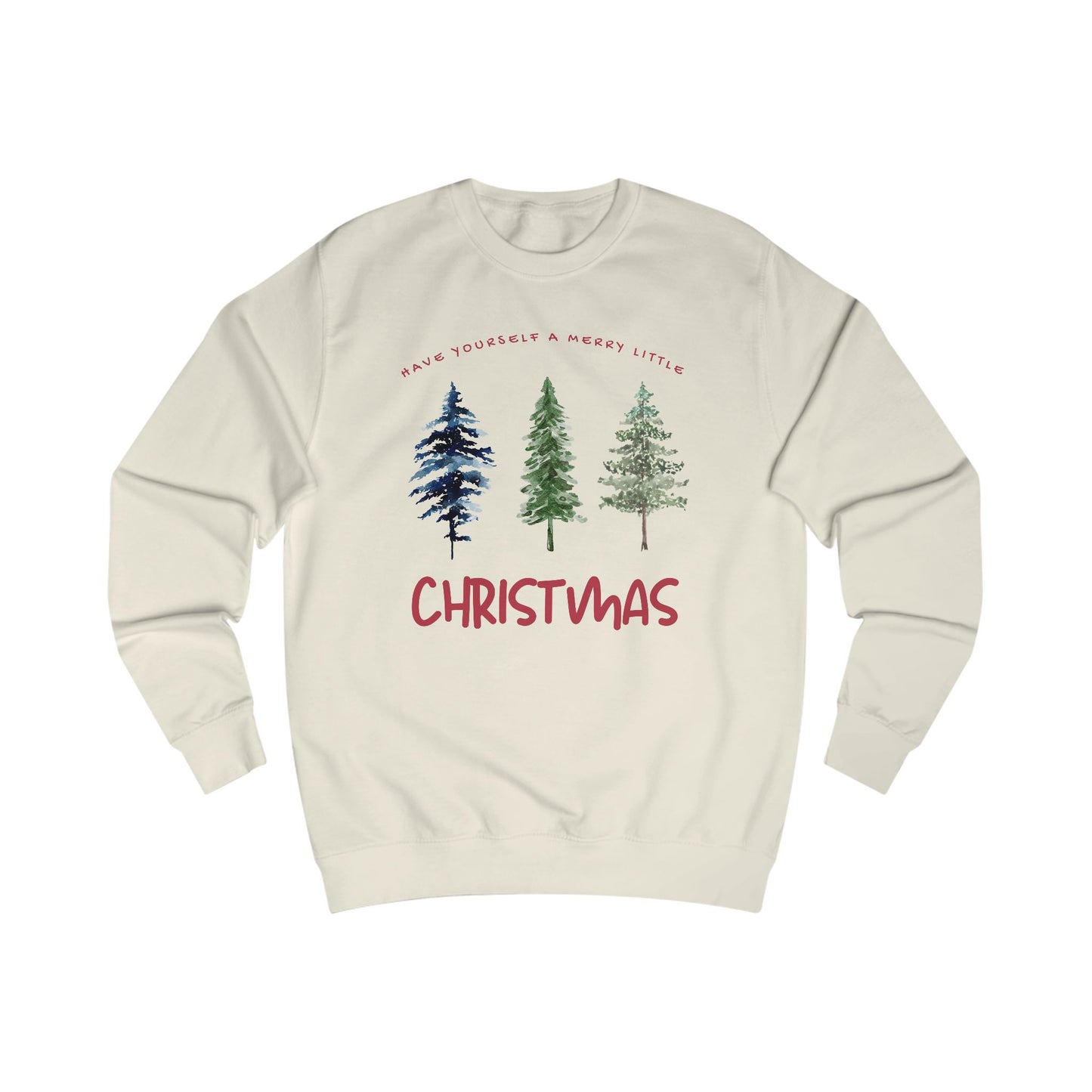 Christmas Tree Minimalist Unisex Sweatshirt - Holiday Gift, Cozy Winter Apparel