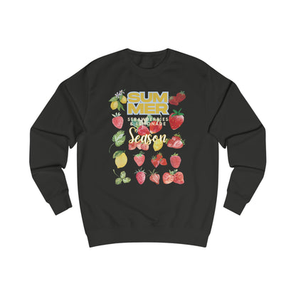 Summer Strawberries and  Lemonade Season Sweatshirt, Relaxed Fit Cozy Top, Gift for Fruit Lovers, Perfect for Casual Days, Ideal for Summer Celebrations