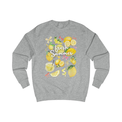 Fresh Summer Lemons Unisex Sweatshirt, Lemon Graphic Sweater, Casual Summer Wear, Gift for Citrus Lovers, Summer Vibes Apparel