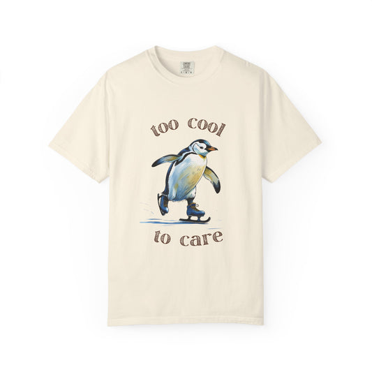 Cool Penguin Graphic T-Shirt, Unisex Casual Tee, Funny Gift, Ice Skating Humor, Perfect for Birthdays & Holidays