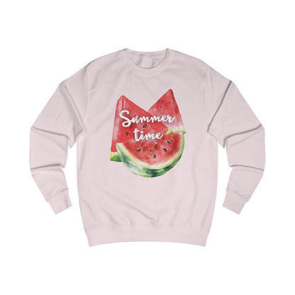 Summer Time Watermelon Unisex Sweatshirt | Cute Casual Apparel | Perfect for Vacation, Beach Days, Summer Parties, Outdoor Fun