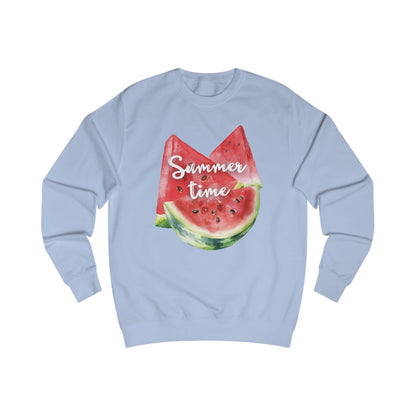 Summer Time Watermelon Unisex Sweatshirt | Cute Casual Apparel | Perfect for Vacation, Beach Days, Summer Parties, Outdoor Fun