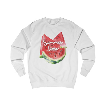 Summer Time Watermelon Unisex Sweatshirt | Cute Casual Apparel | Perfect for Vacation, Beach Days, Summer Parties, Outdoor Fun