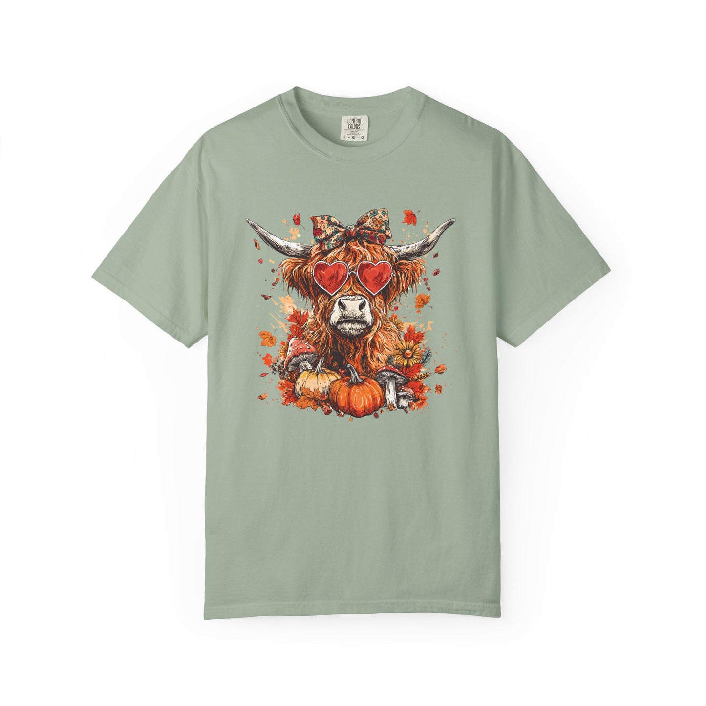 Autumn Highland Cow T-Shirt, Cute Fall Shirt, Unisex Graphic Tee, Harvest Gift, Cozy Sweatshirt Alternative