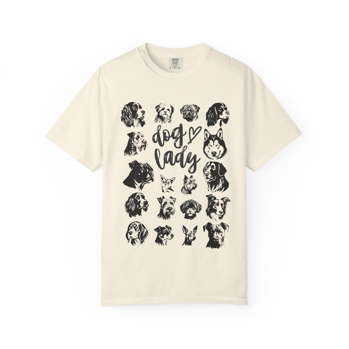 Dog Mom dog lady featuring different dog breeds vintage t-shirt