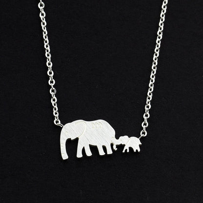 Mama and Baby Elephant necklace